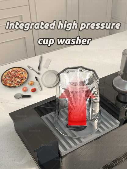 New Stainless Steel Waterfall Kitchen Sink  Large Single Slot Many Different Styles of Sinks Multifunctional Wash Bowl