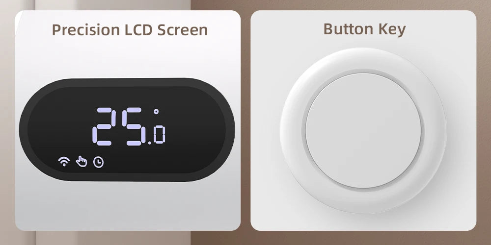 AVATTO 1~6PCS Tuya ZigBee TRV Thermostatic Valve,Smart Thermostat Radiator Actuator With Ambient Light,Alexa Google Home Alice.