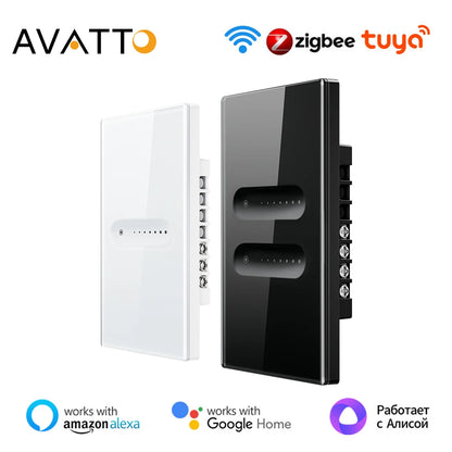 AVATTO Tuya WiFi/ZigBee Smart Dimmer Schalter 1/2 Gang Dimmer Licht Schalter Touch Panel APP Fernbedienung Für Alexa google Hause.