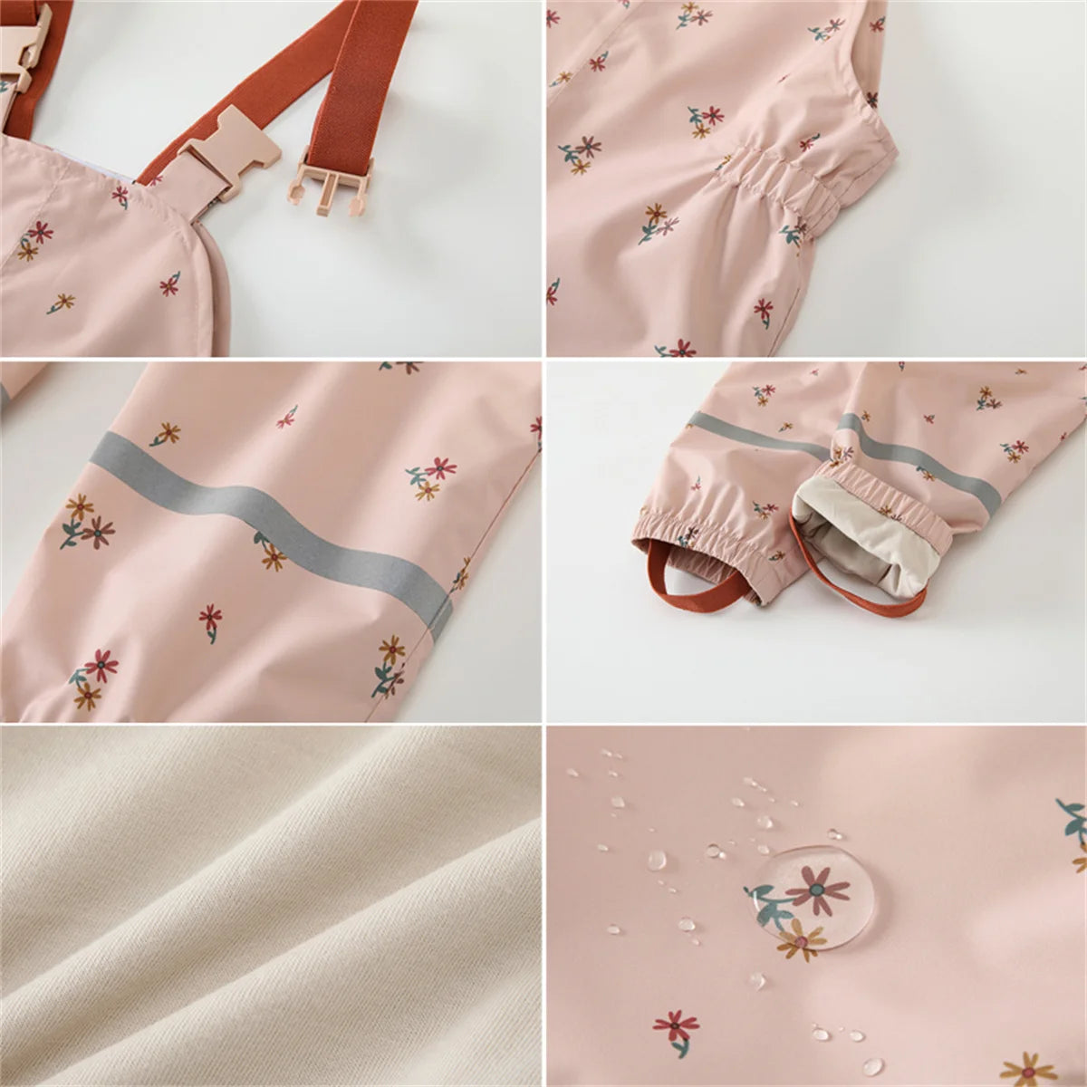 HONEYKING Children's Clothing Sets Raincoat Suit Baby Waterproof Overalls Pants Girls Jumpsuit For Kids Jacket And Trousers Set.