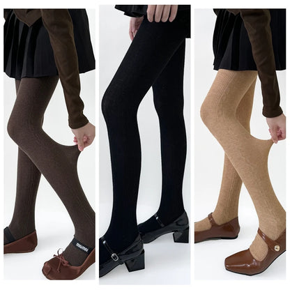 30% Wool Women Pantyhose Autumn Winter Comfortable Tights Girls Basic Bottom Leggings Long Stockings Black White Brown Grey