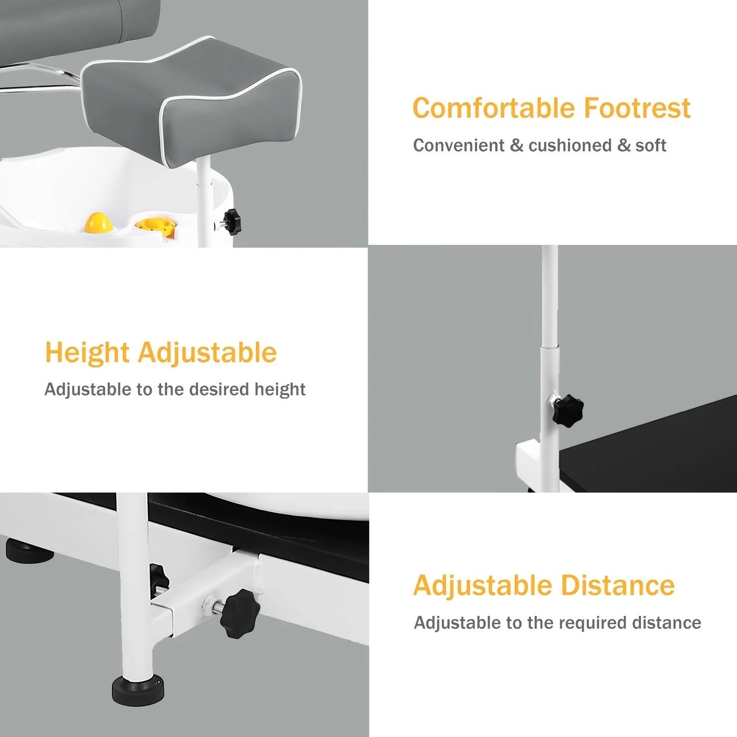 Fuß-SPA-Stuhl, Nagelstudio-Sofa mit Fußbad-Waschbecken, Pediküre-Stühle mit hydraulischem Heben und 360-Grad-Drehung, Möbel