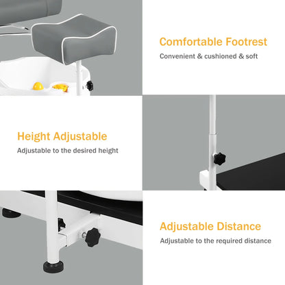 Fuß-SPA-Stuhl, Nagelstudio-Sofa mit Fußbad-Waschbecken, Pediküre-Stühle mit hydraulischem Heben und 360-Grad-Drehung, Möbel