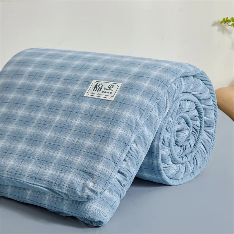 Quilt cotton queen Fall double bed comforters Quilt with cover washable Winter  - et Duvet 220x240 nordic duvet bed 150.