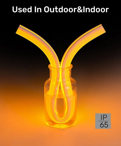 Recessed Black Silicone Tube LED Neon Light Flexible Rope Channel Diffuser WS2811 WS2812B Outdoor Waterproof Ribbon Strip Lights.