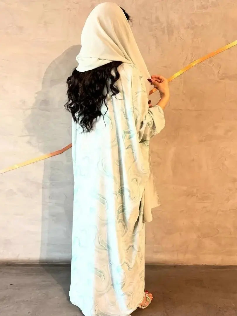 Ramadan Open Modest Kimono Abaya Damen Dubai Muslim With Hijab Islam Women Caftan Moroccan Kebaya Kaftan Robe Femme Musulmane.