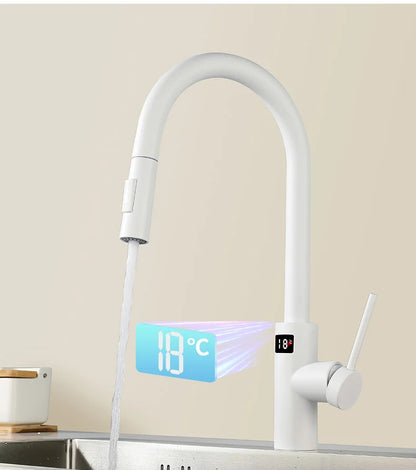 Brushed Gold Digital Kitchen Faucet Shenducs 304 Stainless Steel Hot Cold Kitchen Sink Mixer Tap Sensor Touch on Kitchen Faucet