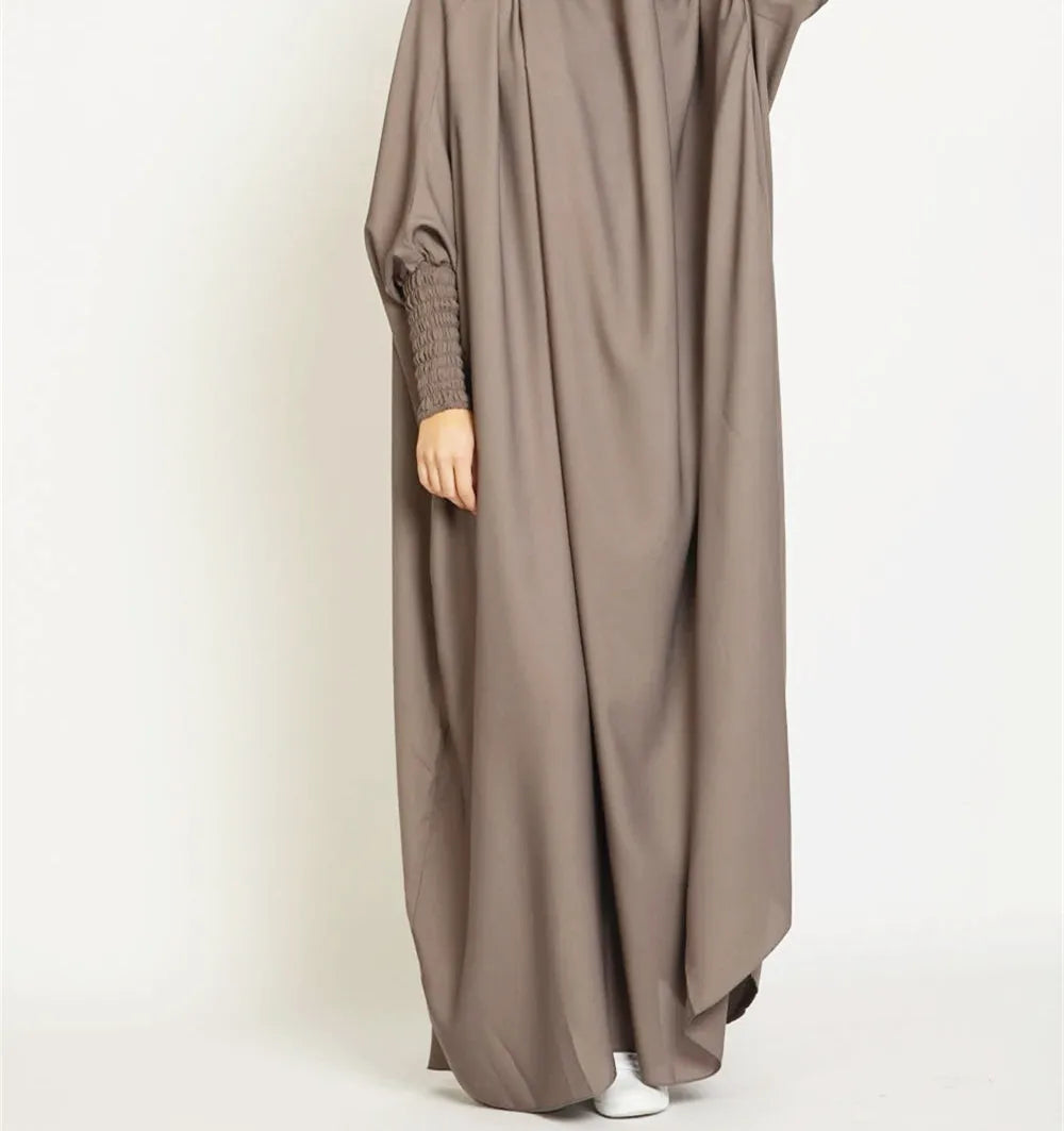 Ramadan Muslim Robe 2 Piece Set Mommy & Kids Prayer Garment Hijab Dress Women Girls Hooded Abaya Niqab Islam Dubai Eid jilbab