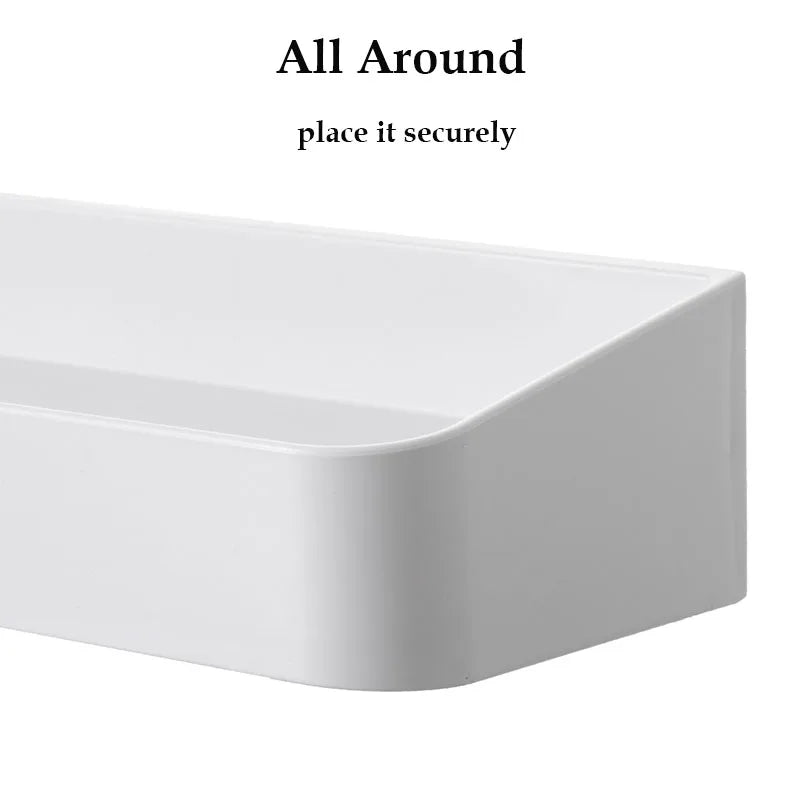 Toilettenkosmetik-Regal, weiß, selbstklebend, für Badezimmer, Körperwäsche, Shampoo, Organisation, Regale, Lagerregale, Aufbewahrung, Stützhalter