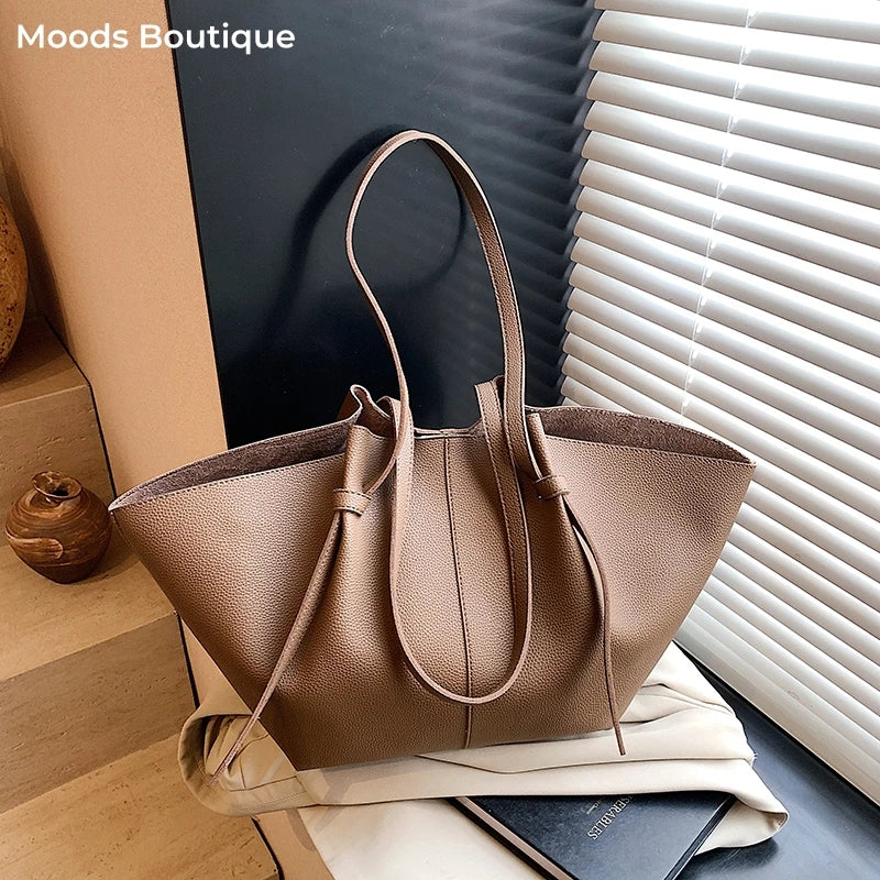 Branded Designer Shoulder Tote Bags For Women Soft PU Leather 2-IN-1 Big Capacity Shopper Tote Set 2025 Luxury Designer Handbags.