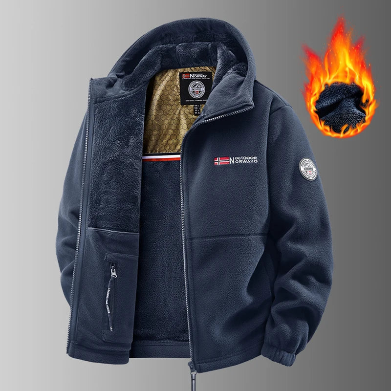 Outdoors Winter Polar Fleece Jacket Men Thermal Fleece Tactical Sports Coat Militar Softshell Hiking Outdoor Army Jackets.