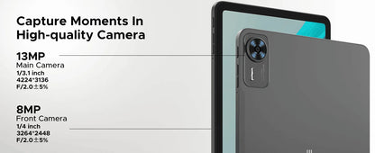 DOOGEE T36 Smart Tablet PC Android 15 12'' Display 32GB RAM (8GB+24GB) 256GB Unisoc T620 Octa Core 8800mAh Battery Widevine L1