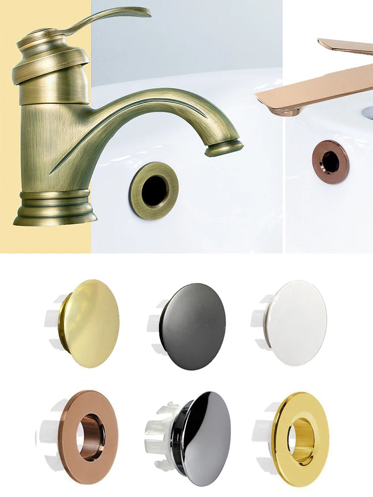 Bad Überlauf Ring Dekor Abdeckung Waschbecken Loch Ring Messing Waschbecken Überlauf Ring Becken Abfall abdeckung Filter Bad Renovierung