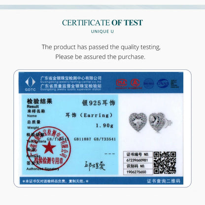 BAMOER Gold Plated Halo CZ Stud Earrings 925 Sterling Silver Hypoallergenic Classic Elegant Heart Earrings Jewellry BSE894.