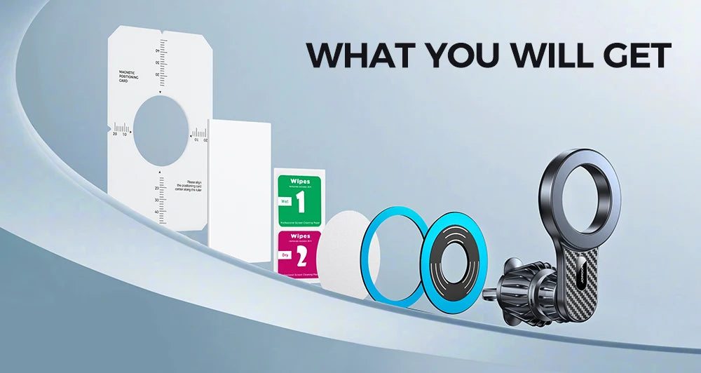 Joyroom Magnetic Car Phone Holder Universal Strong Car Air Vent Phone Mount Compatible with iPhone Samsung LG Google Pixel, etc.