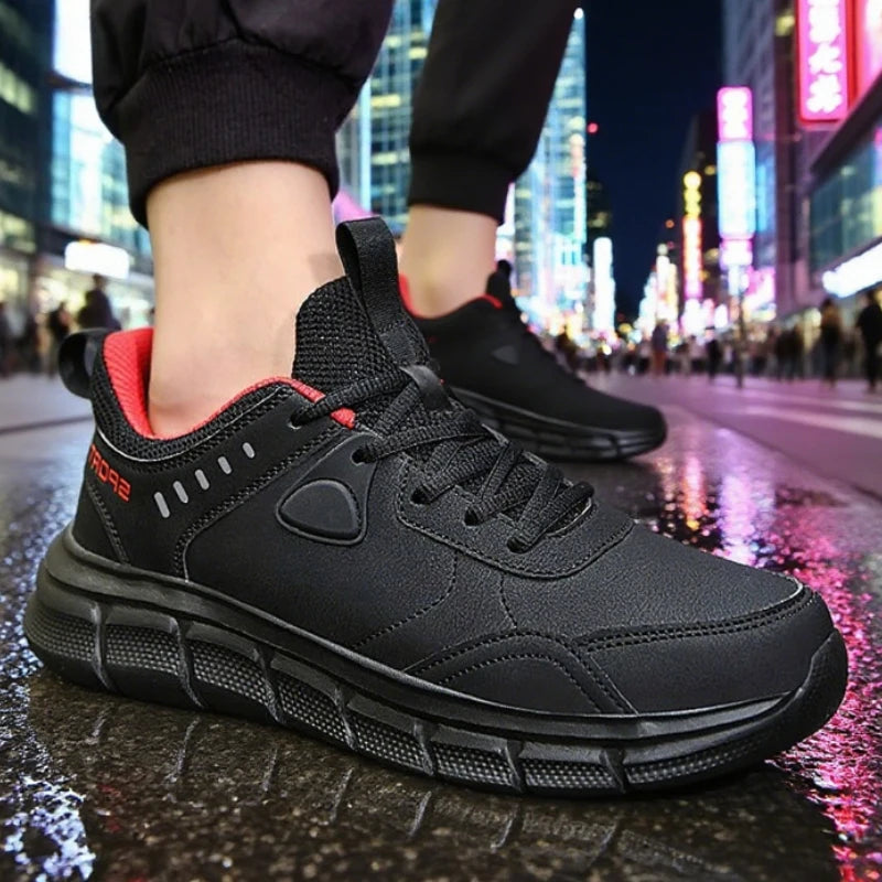 Men's Sneakers Classic Black Fashion Anti Slip Casual Outdoor Training Shoe Spring Autumn Lightweight Comfortable Work Shoes Men.