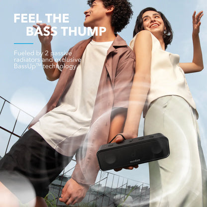 (EU stock) Soundcore 3 from Anker, Bluetooth 5.0 loudspeaker, 24H playing time, IPX7 waterproof, stereo sound with titanium membrane, Bas.