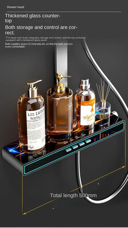 Bluetooth Music Digital Bathroom Shower System Ambient Lighting thermostatic Digital Bathroom Shower Set Faucets Accessories