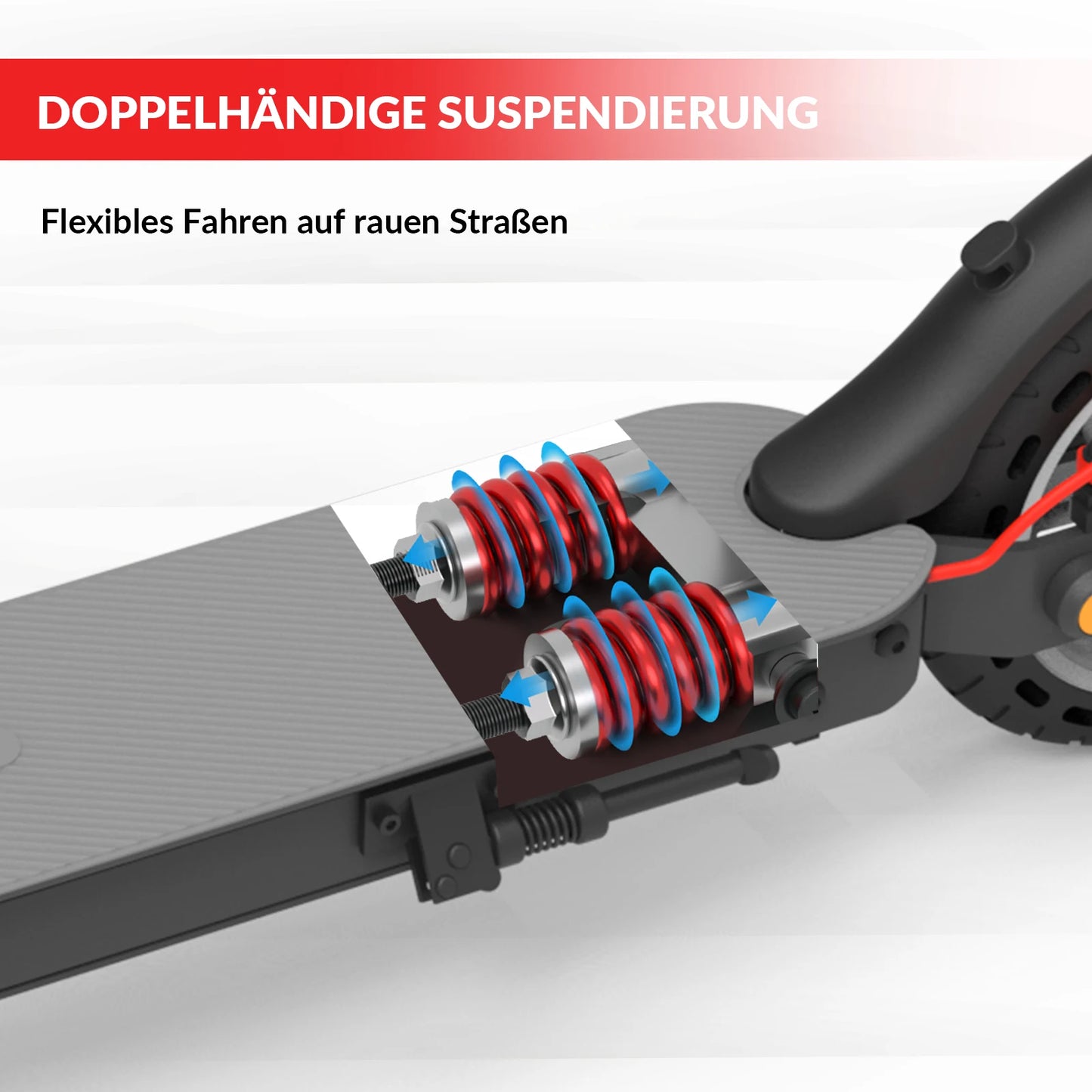 5TH WHEEL E30 ABE Adult Electric Scooter 350W Motor 36V 7.5AH Battery City Electric Scooter 8.5" Solid Tires Foldable E-Scooter.