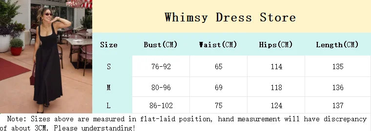 Schwarzes A-Linien-Langkleid für Damen, elegant, quadratischer Ausschnitt, plissiert, ärmellos, Sling-Maxikleider, 2025, Sommer-Dame, Urlaub, Party, Roben.
