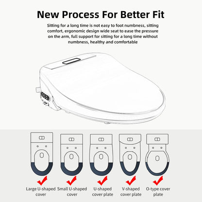 Intelligenter elektronischer Toilettensitzbezug – kabellose Fernbedienung, 3-in-1-Warmsystem, wassersparend – beheizt, trocken, waschen für modernes Badezimmer