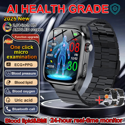 SmartWatch Voice Call Push reminder Physical examination Health Watch Blood Pressure UricAcid Blood Oxygen ECG Sport Smart watch