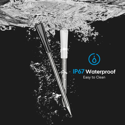 Smart Beef Meat Thermometer Wireless Bluetooth BBQ Thermometer with Long&Short Probes Precision Food Temp Gauge for Cooking.