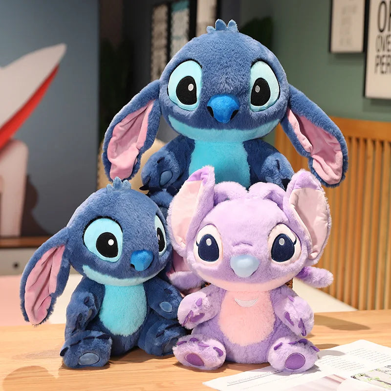 Soft Disney Lilo and Stitch Stuffed Stitch Plush Toy Lovely Stitch Christmas Cuddly Pillow Soft Angel Plushie Xmas Gift Girl