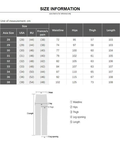 Men's White Casual Jeans New Denim Pants Comfortable Fashion Stretch Slim Fit Straight Trousers Male Clothing Streetwear.