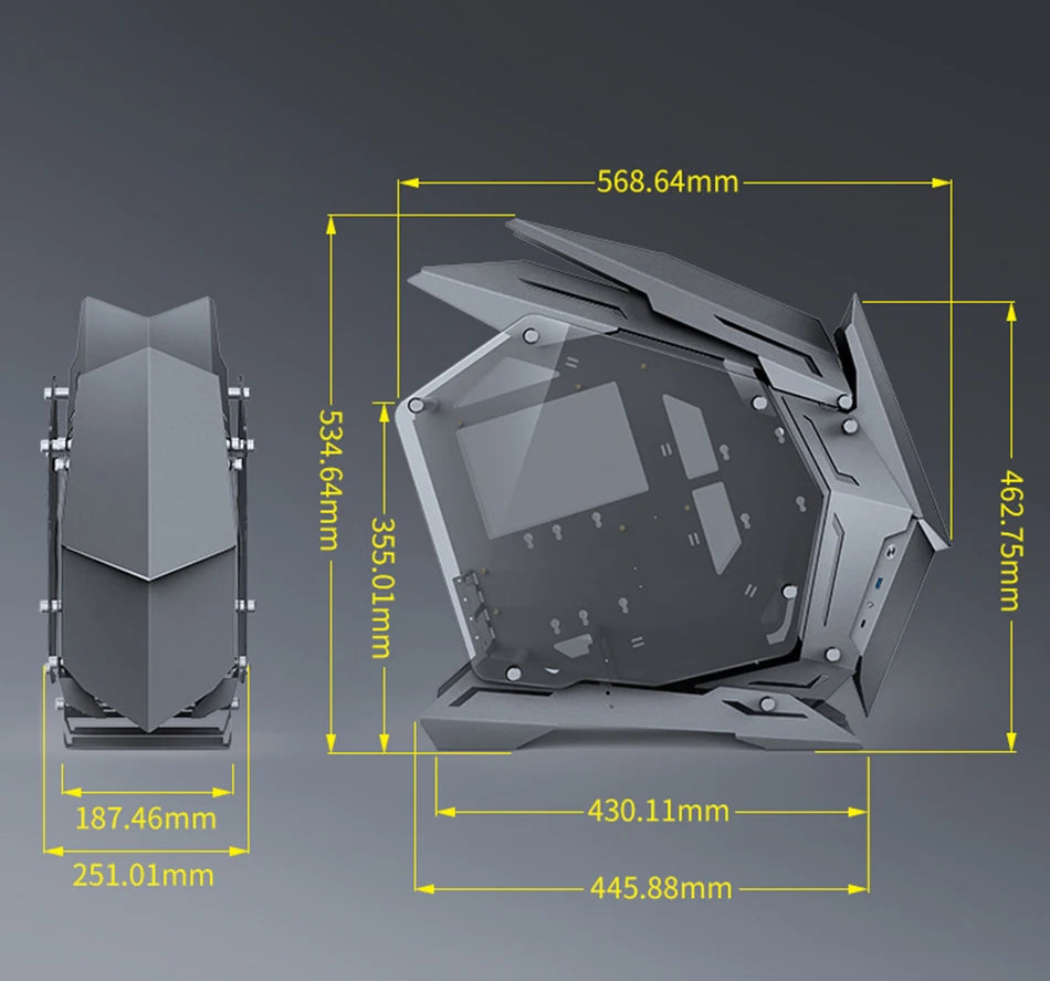 Jonsbo MOD3 MINI E-sports Case MATX/ITX Computer Game Chassis 5V ARGB Lamp Effect ATX PSII Power Support Special-shaped Chassis.