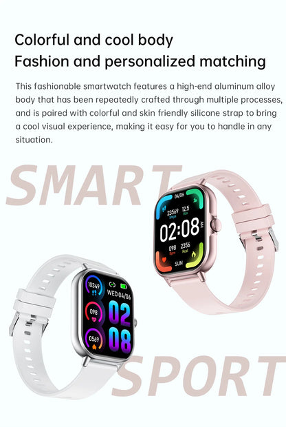 2025 2.01'' Smart Watch Bluetooth Call Play Music Smartwatch Fitness Clock Sport Waterproof Watches for Men Women iPhone Android.