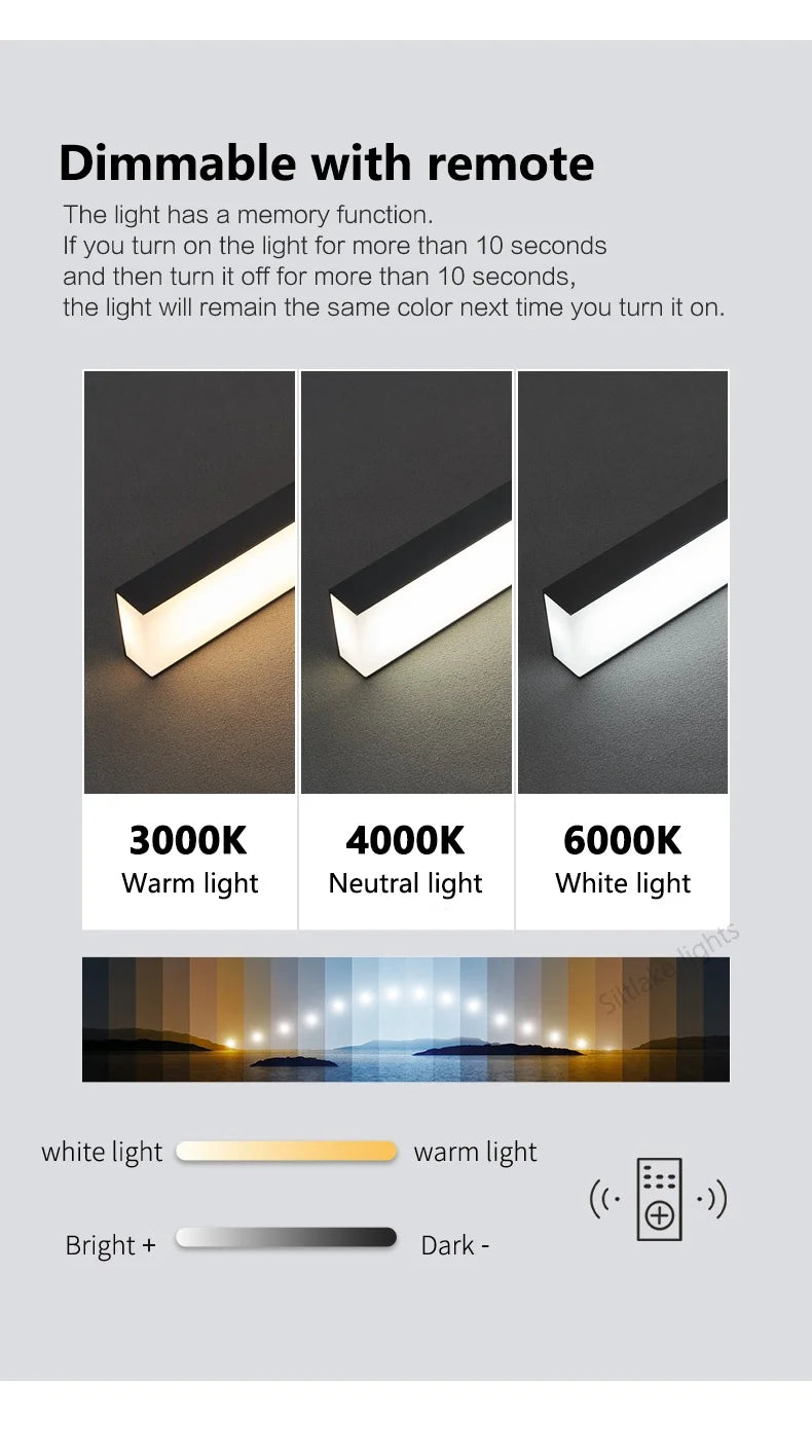 Neue Restaurant Kronleuchter moderne einfache Esszimmer Tisch Bar Lichter lange Streifen Scheinwerfer kreative Designer Pendelleuchten.