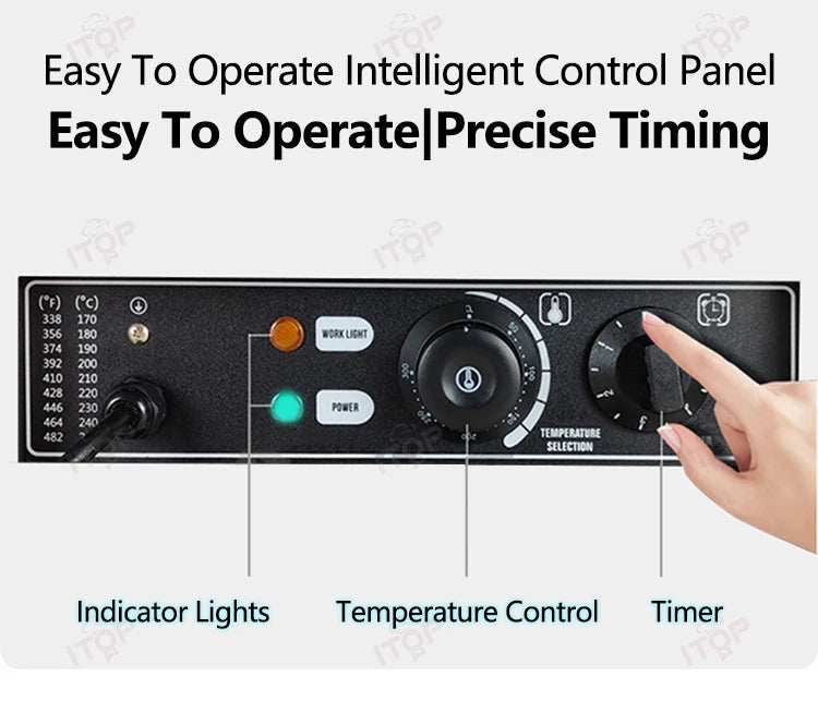 ITOP WG-1 Commerical Coin Waffle Maker Non Stick Pan Waffle Maker Snack Maker Bread Machine Round Waffle Maker Timer 110V 220V.