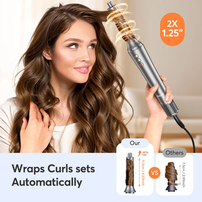 Bopcal 5 In 1 Hair Dryer Hot Air Comb Electric Hair Curling Iron 1200W High Speed Blower Multifunctional Styling Tools Hairdryer