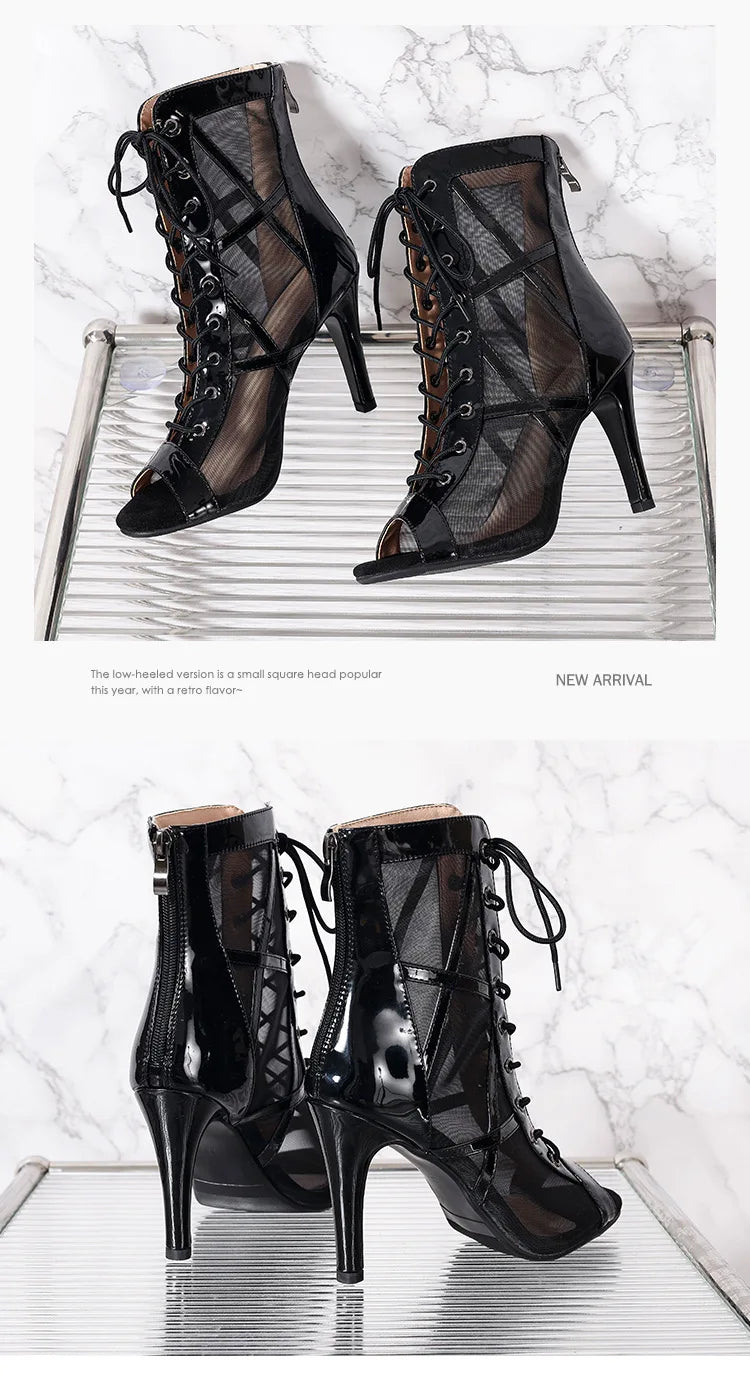 High Heels Women's Sandals New Open Toe Casual Latin Dance Shoes Girls' Ballroom Sandals Large Dance High Heels Women's Shoes 43.