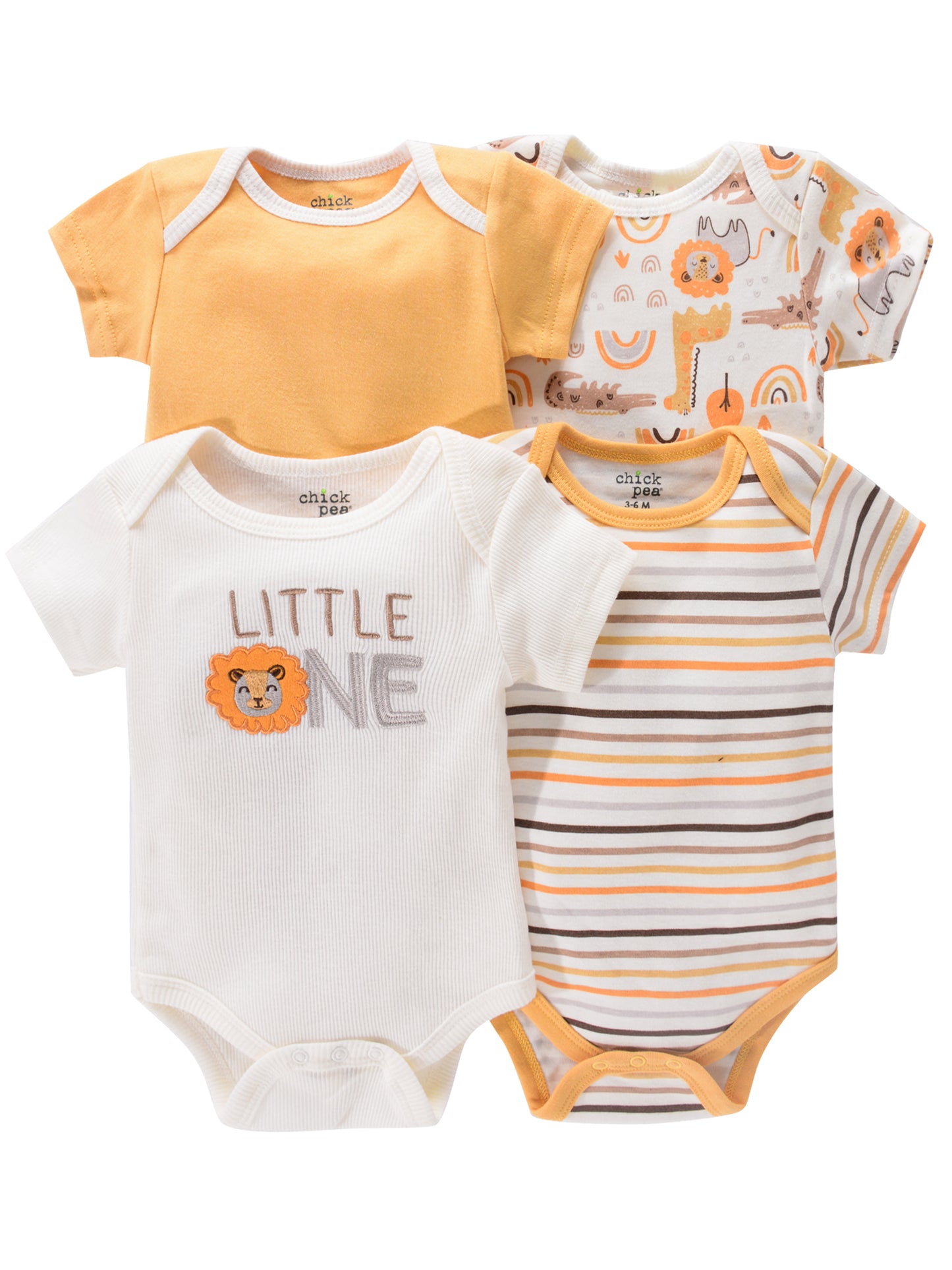 4PCS Neugeborenen Strampler Kurzarm Rundhals Cartoon Tier Blumen Drucken Body Onesies Für Baby Jungen Und Mädchen Kleidung