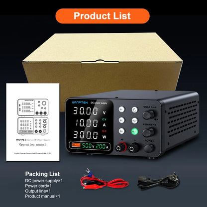New Wanptek DC Power Supply 30V 10A Laboratory Switching Power Supply TPS-C3010 Three-Group Memory Function Preset Current.