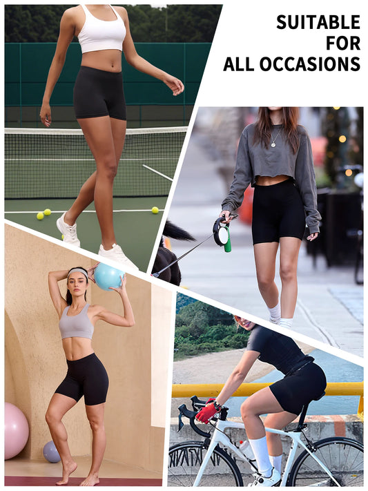 High Elasticity Sports Shorts Biker Shorts For Women Super Soft No See Yoga Running Push Up Gym  Fitness Women's Activewear.