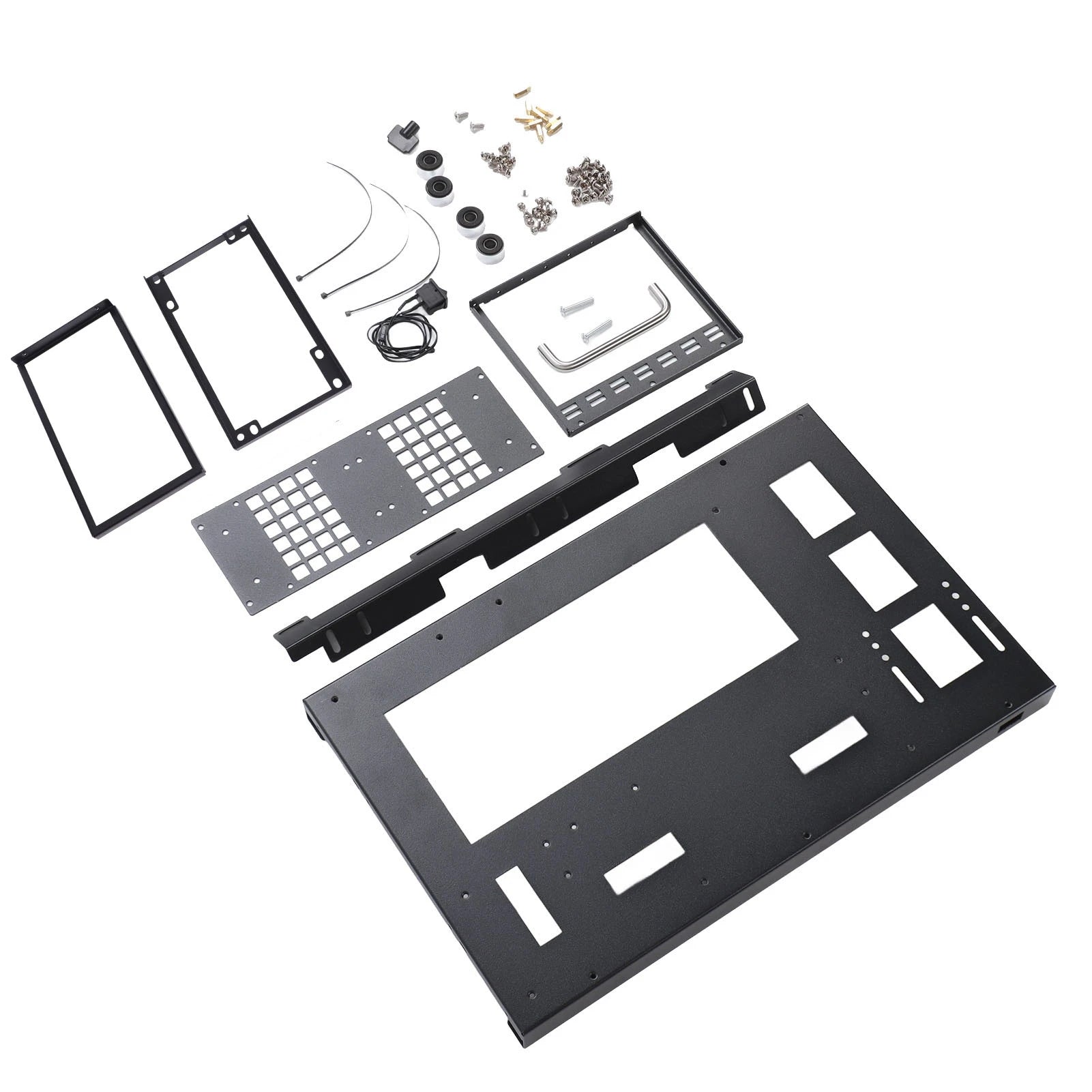 Computer Open Case Bracket Powerful Cooling Heat Dissipation Steel Plate DIY Computer Motherboard Case Rack for ATX M ATX ITX.