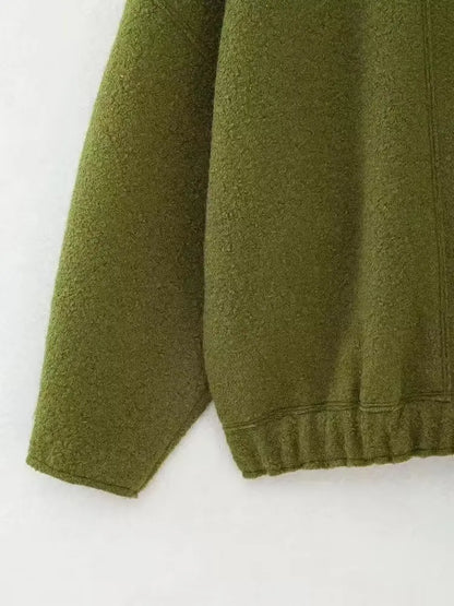 TRAFZR Damenjacken Frühling 2023, elegantes Fleece, Vintage, neue Oberbekleidung, Langarm, Harajuku, Y2k, Streetwear, Bomberjacken