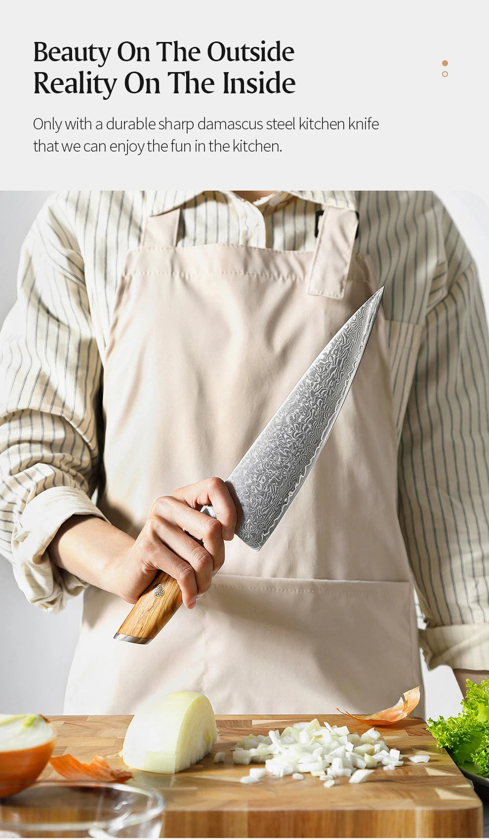 XINZUO 1-8pcs Kitchen Knife Set 73 Layers Custom Damascus Steel 15°±1 Per Side Steel Blade with Olive Wood Handle.