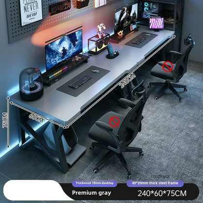 Moderne Doppel Computer Schreibtische Hause Desktop E-sport Gaming Tisch Schlafzimmer Einfache Schreibtisch Student Studie Tische Büro Möbel EE