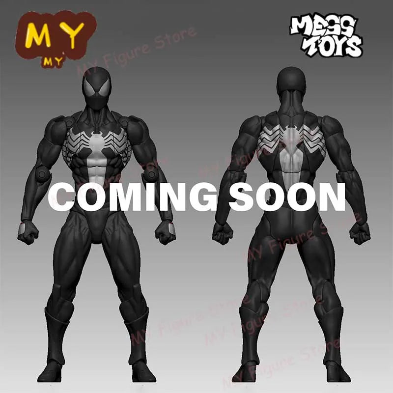 New MessToys Spiderman Figure CT Toys Black Red Spider Man Figurine Mess Toys Anime Action Figure Statue Model Gifts Kid Toys