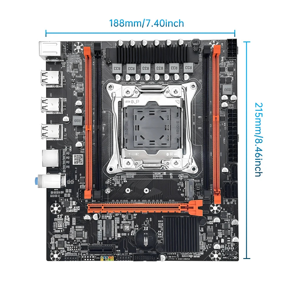 SOYO Computer Components X99 Motherboard Set With LGA2011-3 Xeon E5 2650 V3 CPU DDR4 16GB (2*8GB) 2133MHZ RAM Memory Desktop PC.