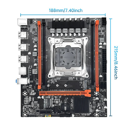 SOYO Computer Components X99 Motherboard Set With LGA2011-3 Xeon E5 2650 V3 CPU DDR4 16GB (2*8GB) 2133MHZ RAM Memory Desktop PC.