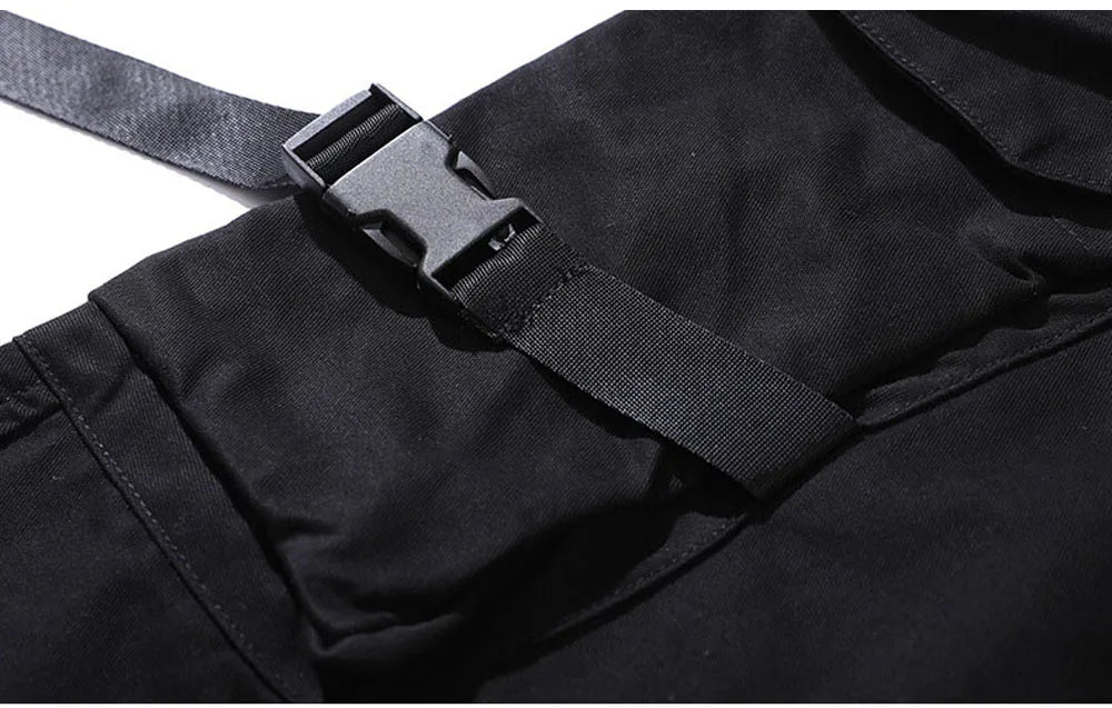 Men Joggers Cargo Pants Multi-pocket Elastic Waist Harem Pants Men Casual Hip Hop Streetwear Sweatpants Pencil Pants Techwear