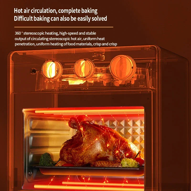 Smart air fryer oven 26L 13L Large Capacity Electric Air Fryers Visible Window Household Kitchen Deep Fryer without Oil EU 220V.