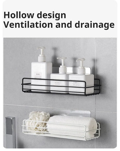 Badezimmer-Metallregale ohne Bohren, Badezimmer-Organizer, Reinigungsmittel, Organizer, Küchenbedarf, Aufbewahrung, Badezimmer-Zubehör