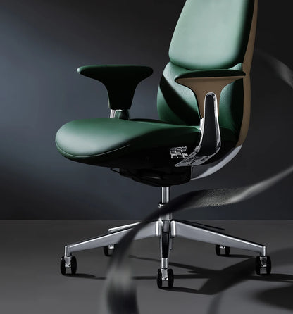 Bequemer Chefbürostuhl, luxuriöser grauer Designer-Drehstuhl, ergonomisch, tragbar, für das Home Office von Fotel Gaming