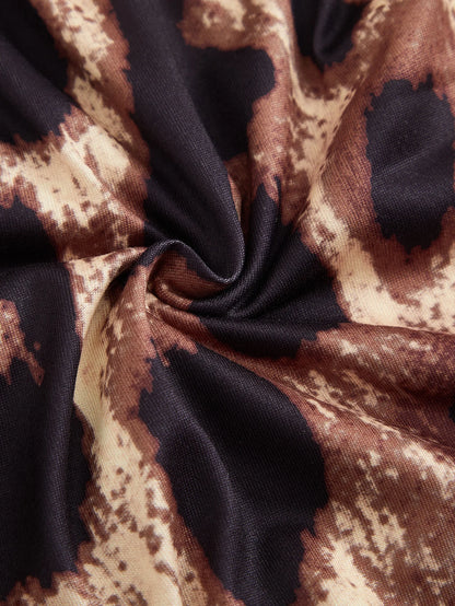 Damen-Pyjama-Set im neuen Stil, Heimkleidung, Leopardenmuster, Neckholder-Top, Shorts, lässiges Pyjama-Set.